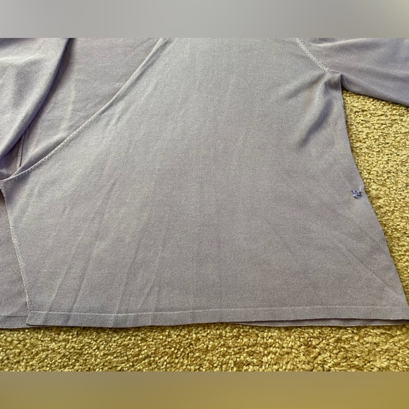 Eileen Fisher purple wrap waist blouse in size petite large. - Picture 8 of 16